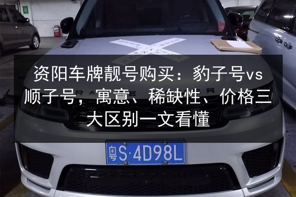 资阳车牌靓号购买：豹子号vs顺子号，寓意、稀缺性、价格三大区别一文看懂