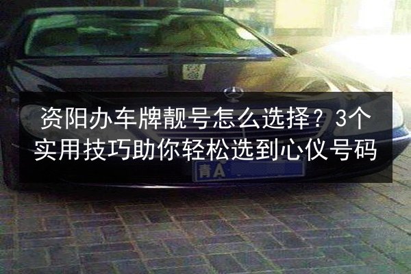 资阳办车牌靓号怎么选择?3个实用技巧助你轻松选到心仪号码 第2张 资阳办车牌靓号怎么选择?3个实用技巧助你轻松选到心仪号码 第2张