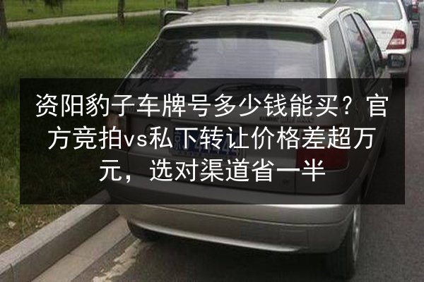 资阳豹子车牌号多少钱能买?官方竞拍vs私下转让价格差超万元,选对渠道省一半 第2张 资阳豹子车牌号多少钱能买?官方竞拍vs私下转让价格差超万元,选对渠道省一半 第2张