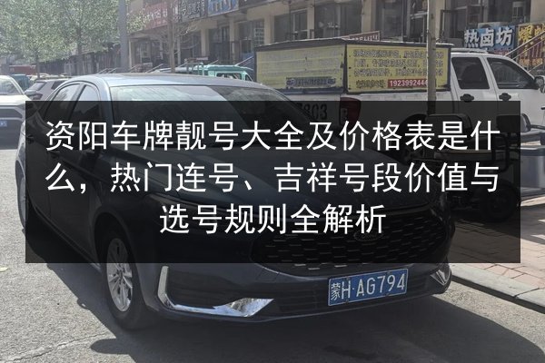 资阳车牌靓号大全及价格表是什么,热门连号、吉祥号段价值与选号规则全解析 第3张 资阳车牌靓号大全及价格表是什么,热门连号、吉祥号段价值与选号规则全解析 第3张