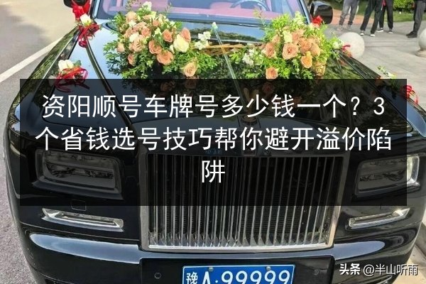 资阳顺号车牌号多少钱一个?3个省钱选号技巧帮你避开溢价陷阱 第3张 资阳顺号车牌号多少钱一个?3个省钱选号技巧帮你避开溢价陷阱 第3张