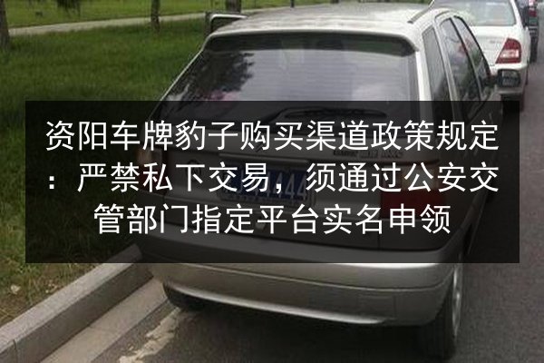 资阳车牌豹子购买渠道政策规定：严禁私下交易，须通过公安交管部门指定平台实名申领 第2张