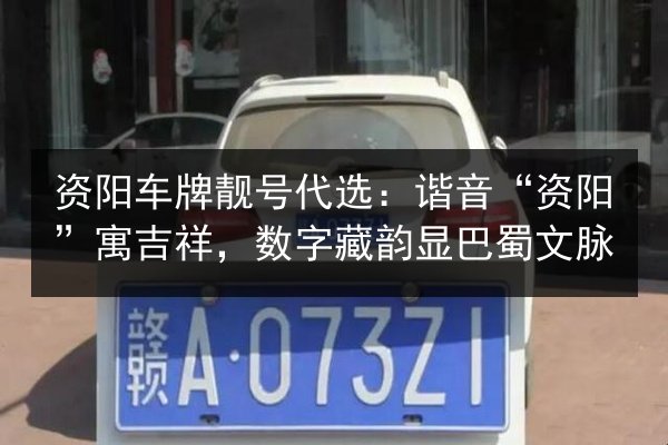 资阳车牌靓号代选：谐音“资阳”寓吉祥，数字藏韵显巴蜀文脉 第1张