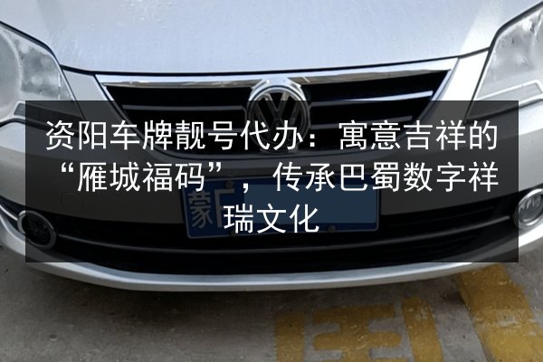 资阳车牌靓号代办：寓意吉祥的“雁城福码”，传承巴蜀数字祥瑞文化 第2张