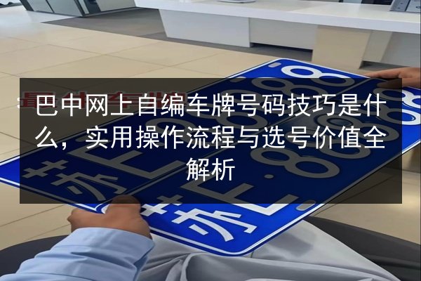 巴中网上自编车牌号码技巧是什么,实用操作流程与选号价值全解析 第2张 巴中网上自编车牌号码技巧是什么,实用操作流程与选号价值全解析 第2张
