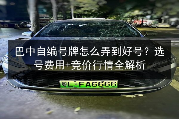 巴中自编号牌怎么弄到好号？选号费用+竞价行情全解析 第2张