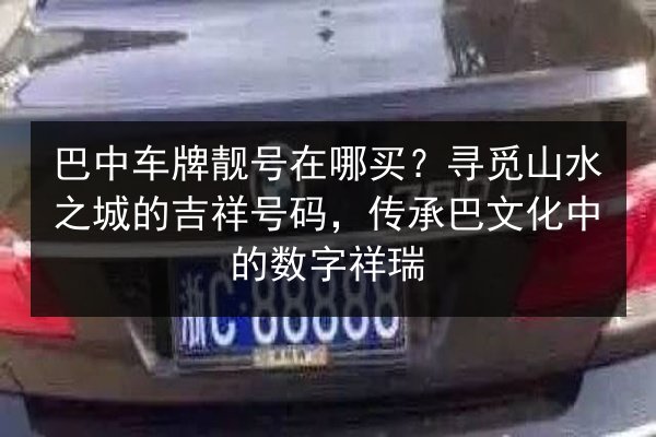 巴中车牌靓号在哪买?寻觅山水之城的吉祥号码,传承巴文化中的数字祥瑞 第2张 巴中车牌靓号在哪买?寻觅山水之城的吉祥号码,传承巴文化中的数字祥瑞 第2张