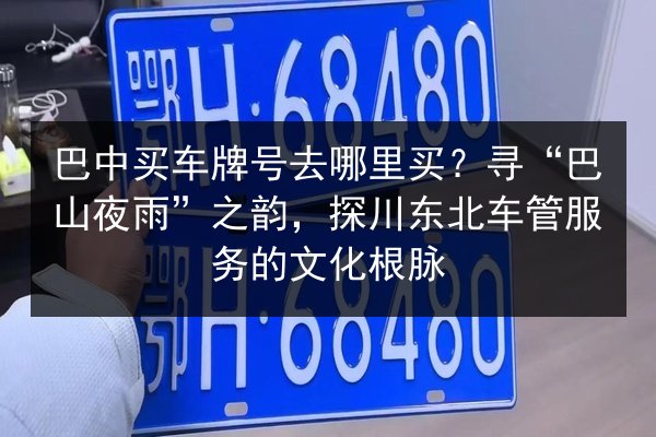 巴中买车牌号去哪里买？寻“巴山夜雨”之韵，探川东北车管服务的文化根脉 第2张