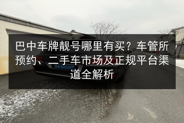 巴中车牌靓号哪里有买?车管所预约、二手车市场及正规平台渠道全解析 第3张 巴中车牌靓号哪里有买?车管所预约、二手车市场及正规平台渠道全解析 第3张
