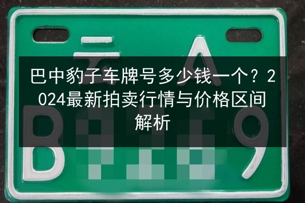 巴中豹子车牌号多少钱一个？2024最新拍卖行情与价格区间解析 第1张