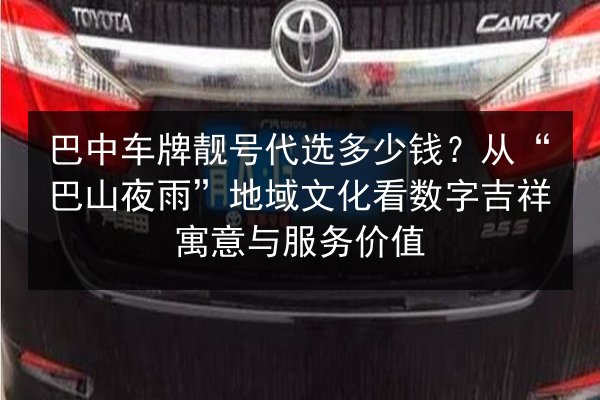 巴中车牌靓号代选多少钱？从“巴山夜雨”地域文化看数字吉祥寓意与服务价值 第2张
