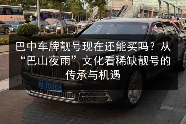 巴中车牌靓号现在还能买吗?从“巴山夜雨”文化看稀缺靓号的传承与机遇 第2张 巴中车牌靓号现在还能买吗?从“巴山夜雨”文化看稀缺靓号的传承与机遇 第2张