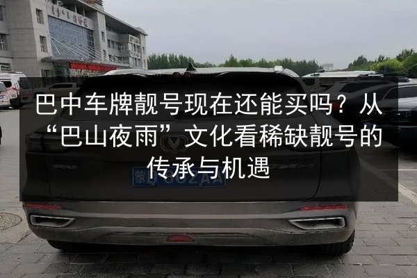 巴中车牌靓号现在还能买吗?从“巴山夜雨”文化看稀缺靓号的传承与机遇 第3张 巴中车牌靓号现在还能买吗?从“巴山夜雨”文化看稀缺靓号的传承与机遇 第3张