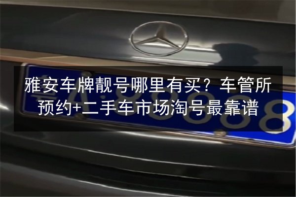 雅安车牌靓号哪里有买?车管所预约+二手车市场淘号最靠谱 第2张 雅安车牌靓号哪里有买?车管所预约+二手车市场淘号最靠谱 第2张