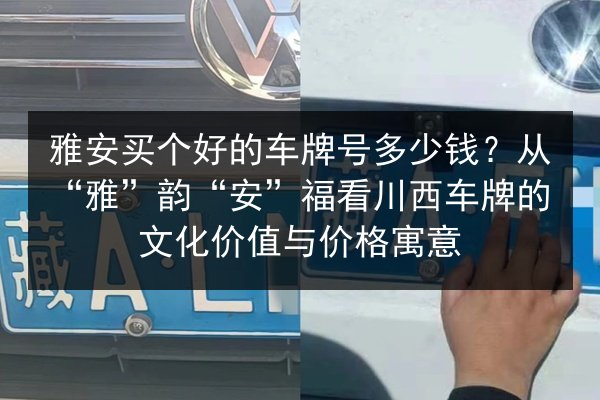 雅安买个好的车牌号多少钱?从“雅”韵“安”福看川西车牌的文化价值与价格寓意 第3张 雅安买个好的车牌号多少钱?从“雅”韵“安”福看川西车牌的文化价值与价格寓意 第3张
