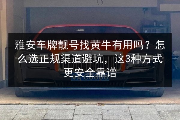 雅安车牌靓号找黄牛有用吗?怎么选正规渠道避坑,这3种方式更安全靠谱 第2张 雅安车牌靓号找黄牛有用吗?怎么选正规渠道避坑,这3种方式更安全靠谱 第2张