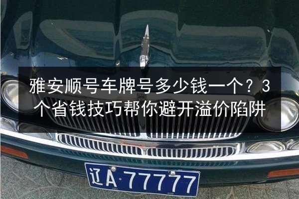 雅安顺号车牌号多少钱一个?3个省钱技巧帮你避开溢价陷阱 第2张 雅安顺号车牌号多少钱一个?3个省钱技巧帮你避开溢价陷阱 第2张