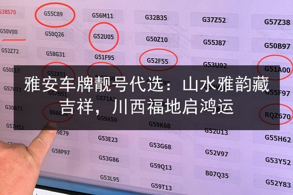 雅安车牌靓号代选：山水雅韵藏吉祥，川西福地启鸿运