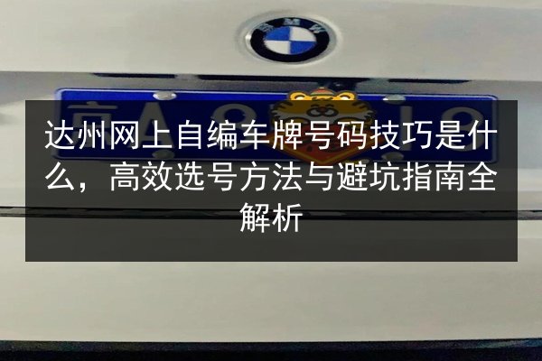 达州网上自编车牌号码技巧是什么,高效选号方法与避坑指南全解析 第3张 达州网上自编车牌号码技巧是什么,高效选号方法与避坑指南全解析 第3张