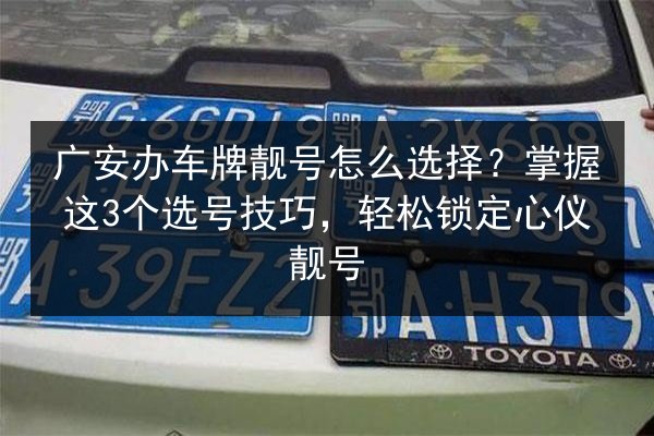 广安办车牌靓号怎么选择?掌握这3个选号技巧,轻松锁定心仪靓号 第1张 广安办车牌靓号怎么选择?掌握这3个选号技巧,轻松锁定心仪靓号 第1张