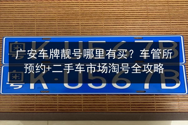广安车牌靓号哪里有买？车管所预约+二手车市场淘号全攻略 第2张