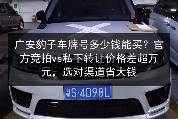 广安豹子车牌号多少钱能买?官方竞拍vs私下转让价格差超万元,选对渠道省大钱 第2张 广安豹子车牌号多少钱能买?官方竞拍vs私下转让价格差超万元,选对渠道省大钱 第2张