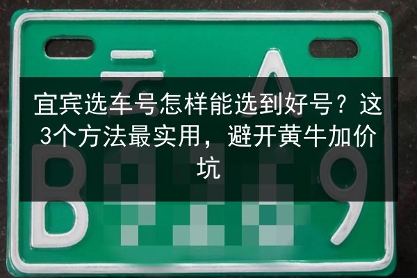 宜宾选车号怎样能选到好号?这3个方法最实用,避开黄牛加价坑 第2张 宜宾选车号怎样能选到好号?这3个方法最实用,避开黄牛加价坑 第2张