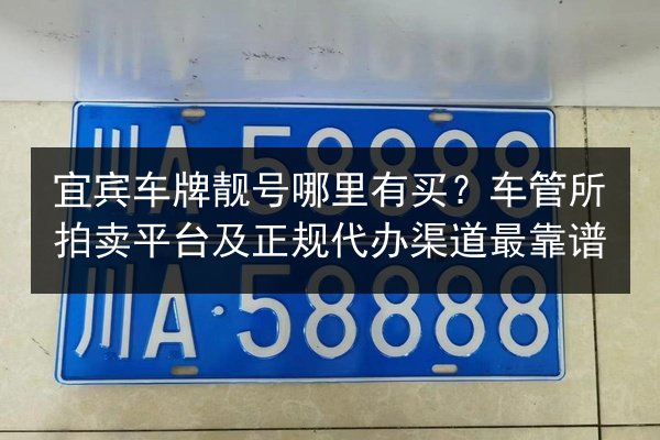宜宾车牌靓号哪里有买？车管所拍卖平台及正规代办渠道最靠谱