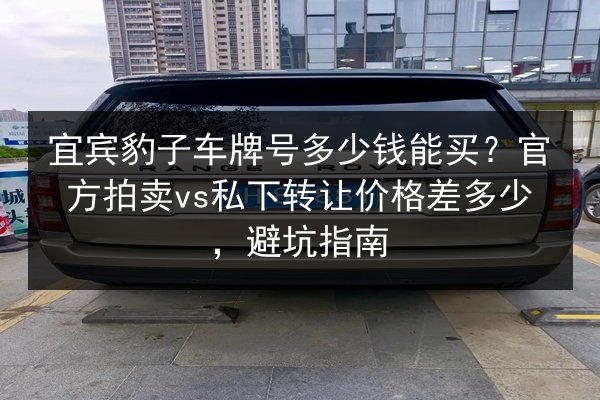 宜宾豹子车牌号多少钱能买?官方拍卖vs私下转让价格差多少,避坑指南 第2张 宜宾豹子车牌号多少钱能买?官方拍卖vs私下转让价格差多少,避坑指南 第2张