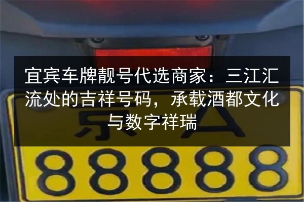 宜宾车牌靓号代选商家：三江汇流处的吉祥号码，承载酒都文化与数字祥瑞 第3张