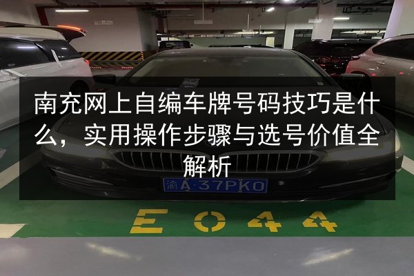 南充网上自编车牌号码技巧是什么,实用操作步骤与选号价值全解析 第3张 南充网上自编车牌号码技巧是什么,实用操作步骤与选号价值全解析 第3张
