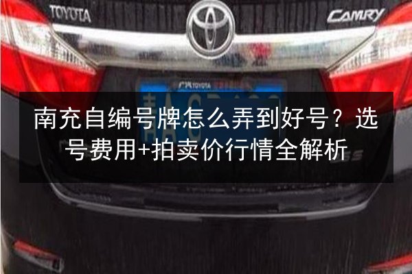 南充自编号牌怎么弄到好号?选号费用+拍卖价行情全解析 第2张 南充自编号牌怎么弄到好号?选号费用+拍卖价行情全解析 第2张