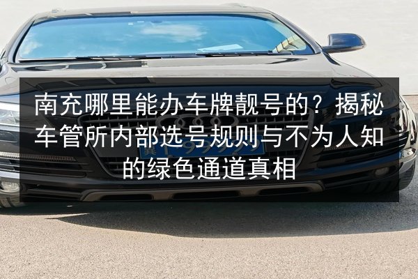 南充哪里能办车牌靓号的？揭秘车管所内部选号规则与不为人知的绿色通道真相 第3张