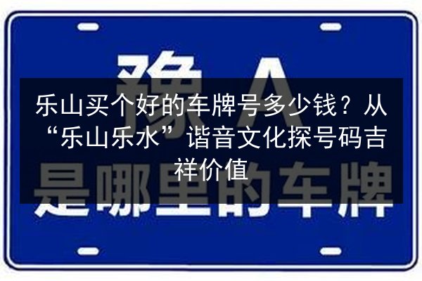 乐山买个好的车牌号多少钱？从“乐山乐水”谐音文化探号码吉祥价值 第2张