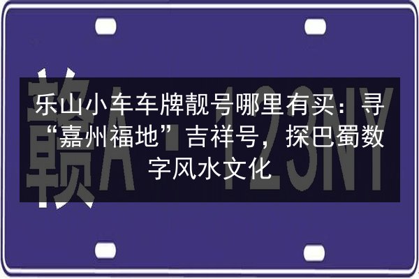 乐山小车车牌靓号哪里有买：寻“嘉州福地”吉祥号，探巴蜀数字风水文化 第3张