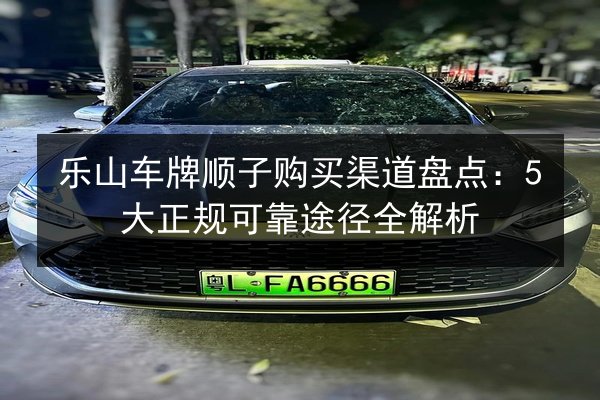 乐山车牌顺子购买渠道盘点：5大正规可靠途径全解析 第2张