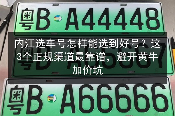 内江选车号怎样能选到好号？这3个正规渠道最靠谱，避开黄牛加价坑 第2张