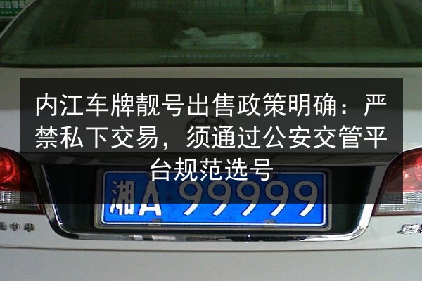内江车牌靓号出售政策明确：严禁私下交易，须通过公安交管平台规范选号 第2张