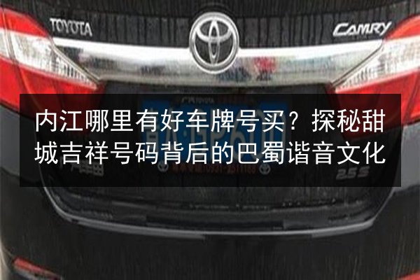 内江哪里有好车牌号买？探秘甜城吉祥号码背后的巴蜀谐音文化 第2张