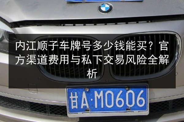 内江顺子车牌号多少钱能买?官方渠道费用与私下交易风险全解析 第2张 内江顺子车牌号多少钱能买?官方渠道费用与私下交易风险全解析 第2张