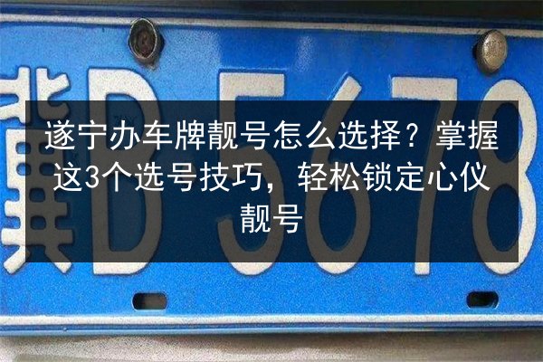 遂宁办车牌靓号怎么选择？掌握这3个选号技巧，轻松锁定心仪靓号 第2张
