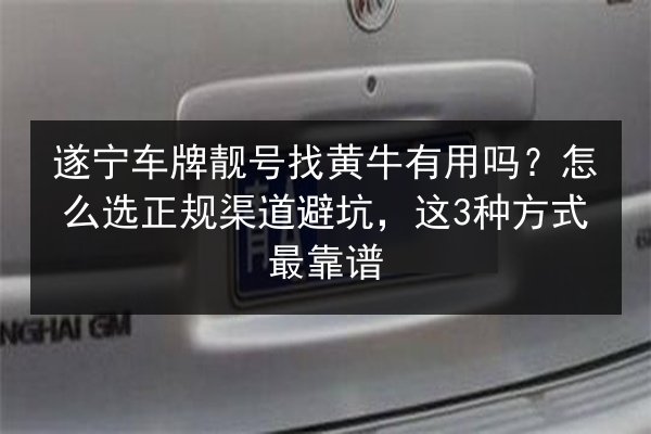 遂宁车牌靓号找黄牛有用吗？怎么选正规渠道避坑，这3种方式最靠谱 第2张