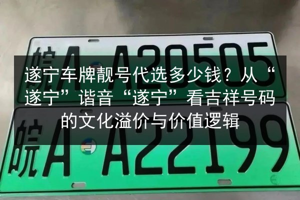 遂宁车牌靓号代选多少钱？从“遂宁”谐音“遂宁”看吉祥号码的文化溢价与价值逻辑 第1张