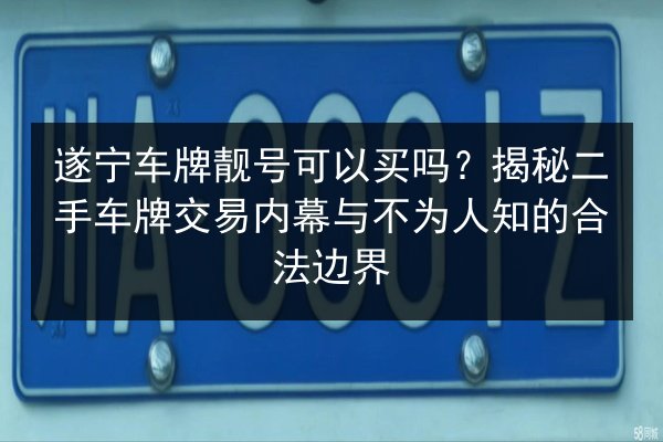 遂宁车牌靓号可以买吗?揭秘二手车牌交易内幕与不为人知的合法边界 第2张 遂宁车牌靓号可以买吗?揭秘二手车牌交易内幕与不为人知的合法边界 第2张