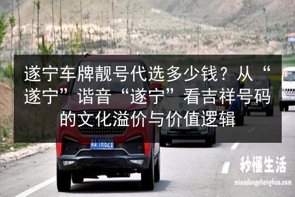 遂宁车牌靓号代选多少钱？从“遂宁”谐音“遂宁”看吉祥号码的文化溢价与价值逻辑 第3张