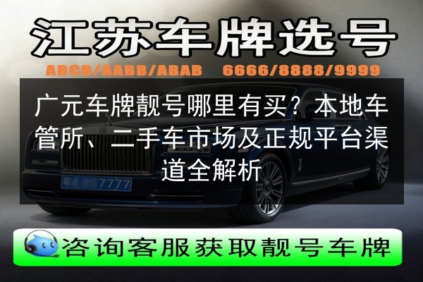 广元车牌靓号哪里有买？本地车管所、二手车市场及正规平台渠道全解析 第2张