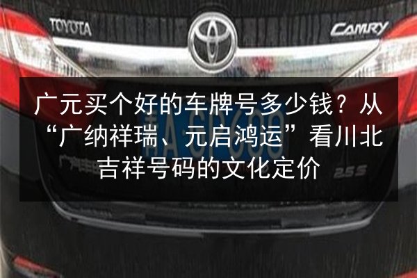 广元买个好的车牌号多少钱?从“广纳祥瑞、元启鸿运”看川北吉祥号码的文化定价 第2张 广元买个好的车牌号多少钱?从“广纳祥瑞、元启鸿运”看川北吉祥号码的文化定价 第2张