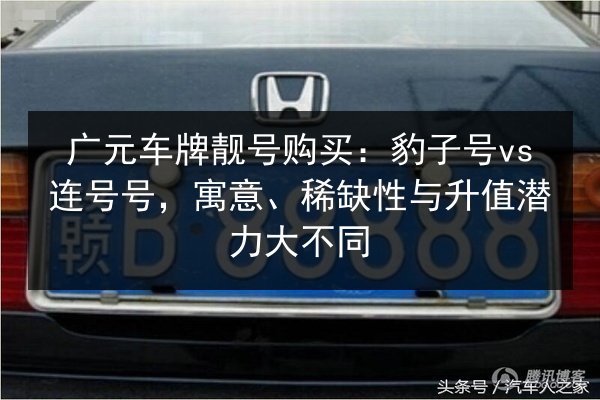 广元车牌靓号购买:豹子号vs连号号,寓意、稀缺性与升值潜力大不同 第3张 广元车牌靓号购买:豹子号vs连号号,寓意、稀缺性与升值潜力大不同 第3张
