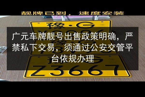 广元车牌靓号出售政策明确,严禁私下交易,须通过公安交管平台依规办理 第3张 广元车牌靓号出售政策明确,严禁私下交易,须通过公安交管平台依规办理 第3张