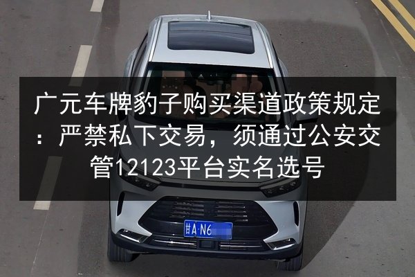 广元车牌豹子购买渠道政策规定:严禁私下交易,须通过公安交管12123平台实名选号 第1张 广元车牌豹子购买渠道政策规定:严禁私下交易,须通过公安交管12123平台实名选号 第1张